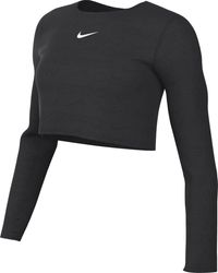 Nike - Pro Dri-fit Jacquard Longsleeve In Crop Design - Lyst