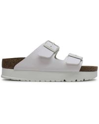 Birkenstock - Papillio Arizona Pap Flex Platform Birko-flor White Sandals 5.5 Uk - Lyst