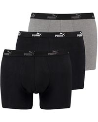 PUMA - 3 X S Solid Boxer Shorts Black Combo Large - Lyst