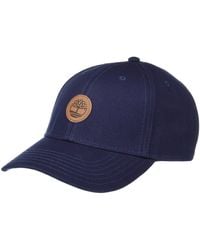 Timberland - Baseball Cap With Leather Patch Logo - Lyst