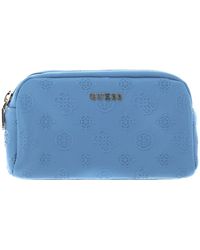 Guess - Double Zip Cosmetic Bag Slate - Lyst