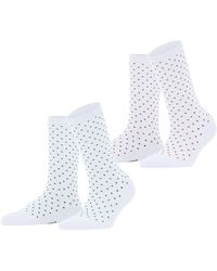 Esprit - Fine Dot 2-Pack W SO Baumwolle Gemustert 2 Paar Socken - Lyst