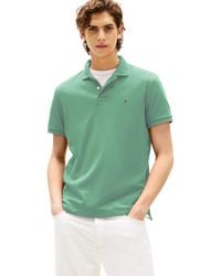 Tommy Hilfiger - Liquid Cotton Regular Short Sleeve Polo,fort Green X-large - Lyst