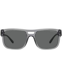 Emporio Armani - Ea4197f Low Bridge Fit Rectangular Sunglasses - Lyst