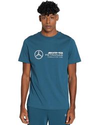 PUMA - T-Shirt à Logo ESS Mercedes-AMG Petronas Motorsport L Ocean Tropic Blue - Lyst