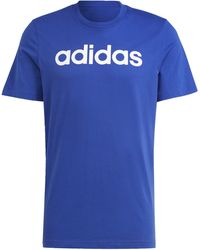 adidas - Essentials Single Jersey Linear Embroidered Logo Tee T-shirt - Lyst