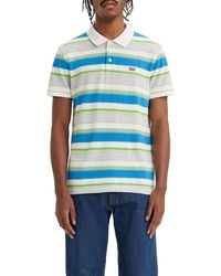 Levi's - Housemark Polo T-shirt ,archie Stripe Macaw Green,xl - Lyst