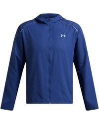 Under Armour - Giacca Con Cappuccio Launch Da Uomo Castlerock Jet Riflettente - Lyst