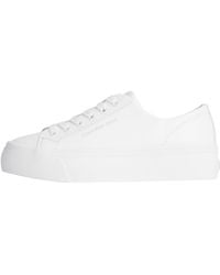 Calvin Klein - Baskets Vulcanisées Flatform Low en Cuir - Lyst