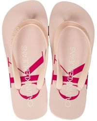 Calvin Klein - Flip-Flops für CK Pantoffeln für den Strand oder das Schwimmbad Artikel YW0YW00098 BEACH SANDAL MONOGRAMM TPU - Lyst