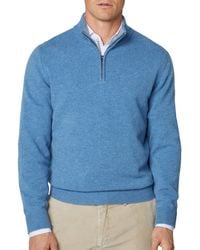 Hackett - Lambswool Hzip Pullover Sweater - Lyst