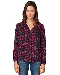 Tom Tailor Für Frauen Blusen, Shirts & Hemden Bluse mit Blumen-Muster - Mehrfarbig