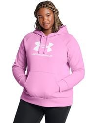 Under Armour - Sweat À Capuche Rival Fleece Logo Pour Femme Stellar Blanc - Lyst