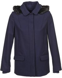 Naf Naf - NafNaf - Cappotto, Donna, Blu (Blau (0567 Bleu Marine)), Taglia produttore: 40 - Lyst