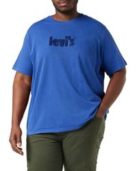 Levi's - Ss Relaxed Fit Tee Camiseta Hombre Poster Logo Gd Surf Blue - Lyst
