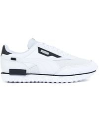 PUMA - Future Rider Contrast Lace-up White Synthetic S Trainers 374763_01 - Lyst