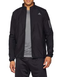 adidas Synthetic Response Men's Running Jacket in Black for Men - Lyst