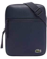 Lacoste - S Medium Lcst Zippered Petit Piqué Crossover Bag - Lyst
