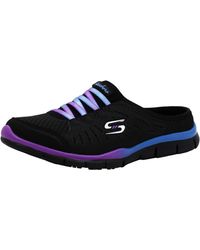 Skechers - No Limits Slip-On Mule Sneaker Black/Purple 9 - Lyst