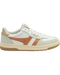 Gola - Hawk modische -Sneaker in Weiß / Orange - Lyst