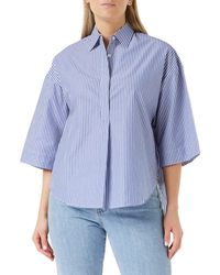 French Connection - Rhodes Sustainable Poplin Short Sleeve Popover Button Down Shirt - Lyst