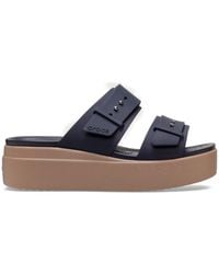 Crocs™ - Zuecos Brooklyn Buckle Lowwdg - Lyst