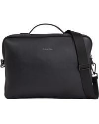 Calvin Klein - Laptop Bag Faux Leather - Lyst