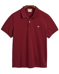 GANT - Reg Shield Ss Pique Polo Shirt - Lyst