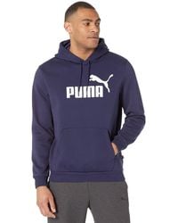 PUMA - Big Tall Essentials Big Logo Fleece Hoodie - Lyst