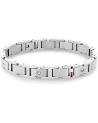 Tommy Hilfiger - Jewelry Screws Stainless Steel Link Bracelet Color: Silver - Lyst