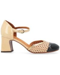 Chie Mihara - Scarpa con Tacco Fiza in Pelle Beige - Lyst