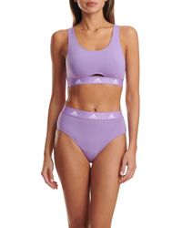 adidas - Cotton Logo Bikini Bottoms - Lyst