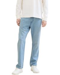 Tom Tailor - Comfort Straight Jeans mit Leinen-Anteil - Lyst