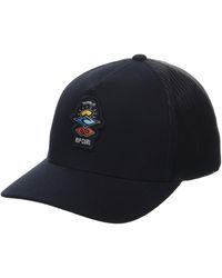 Rip Curl - Snapback Trucker Cap ~ Icons Eco Black Red - Lyst