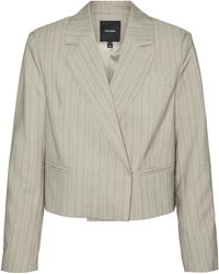 Vero Moda - VMELI LS Cropped Herringbone Blazer - Lyst
