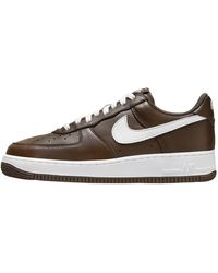 Nike - Air Force 1 Low Retro Qs Mens Fashion Trainers In Chocolate White - 9 Uk - Lyst