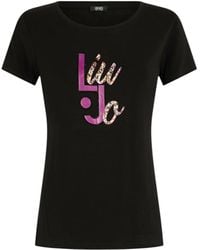 Liu Jo - Liu Jo T-shirt Donna Nero Va5226js360 t9796 NERO M - Lyst