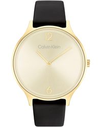 Calvin Klein - Quartz Ionic Gold Plated Steel And Mesh Bracelet Watch - Lyst
