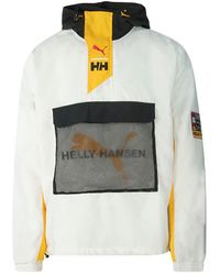 PUMA - X Helly Hansen White Windbreaker S Hooded Jacket 597143 01 - Lyst