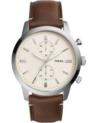 Fossil - Herren Analog Automatik Uhr mit Leder Armband ME3160 - Lyst