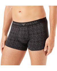 Emporio Armani - All Over Logo Trunks - Lyst