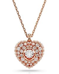 Swarovski - Collier Hyperbola coeur rosé - Lyst