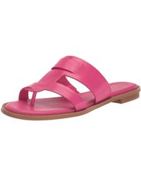 Franco Sarto - S Gretta Flat Sandal Pink Leather 5.5 M - Lyst