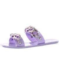 Kenneth Cole - Kenneth Cole Naveen Chain Jelly Flatform Slide Sandal - Lyst