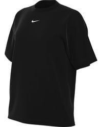 Nike - FD4149-010 W NSW Tee ESSNTL LBR T-Shirt Black/White Größe XS - Lyst