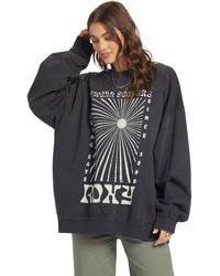 Roxy - Oversized Crewneck Sweatshirt - Lyst