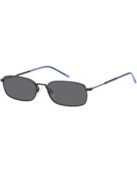 Tommy Hilfiger Herren Th 1646/S Sonnenbrille, Mehrfarbig (Mtt Black), 55 - Schwarz