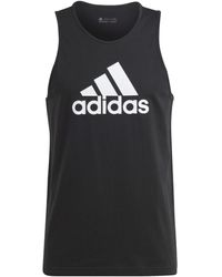 adidas - S Logo Muscle Vest Top Black Xxl - Lyst