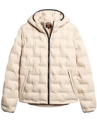 Superdry - SHORT QUILTED PUFFER COAT M5011811A Cement Beige S HOMBRE - Lyst