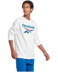 Reebok - Logo Grande impilato Crew Maglia di Tuta - Lyst